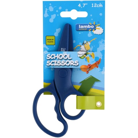 Nożyczki LAMBO SCHOOL dla dzieci z plastikowym ostrzem 12cm L439 w sklepie Wasserman.eu