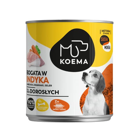 ⁨Koema rich in turkey - wet dog food - 800g⁩ at Wasserman.eu