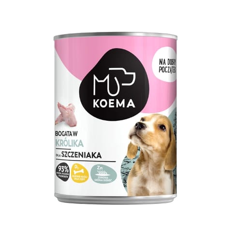 ⁨KOEMA Junior Rabbit  - Wet dog food 400g⁩ at Wasserman.eu