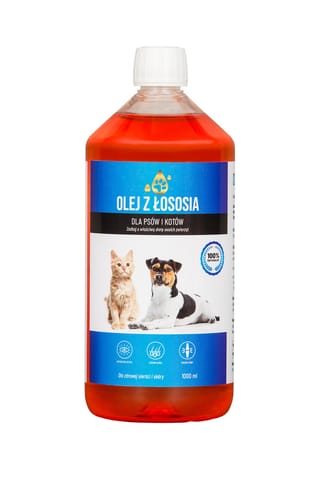 ⁨LAB-V Olej z Łososia dla psa i kota 1000ml⁩ w sklepie Wasserman.eu