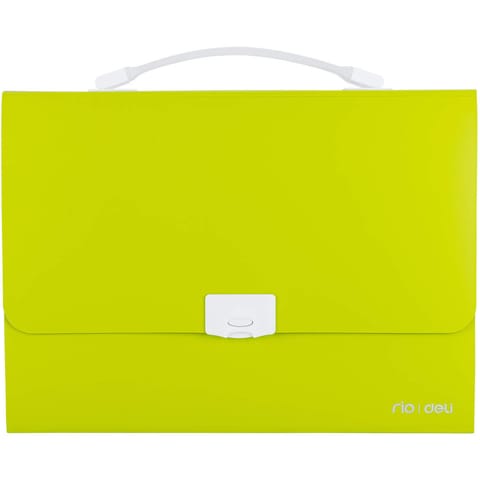 ⁨Teczka z rączką 13-przegródek RIO zielona 38126 GREEN DELI⁩ w sklepie Wasserman.eu
