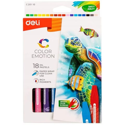 ⁨Pastele olejne COLOR EMOTION 18 kolorów EC20110 DELI⁩ w sklepie Wasserman.eu