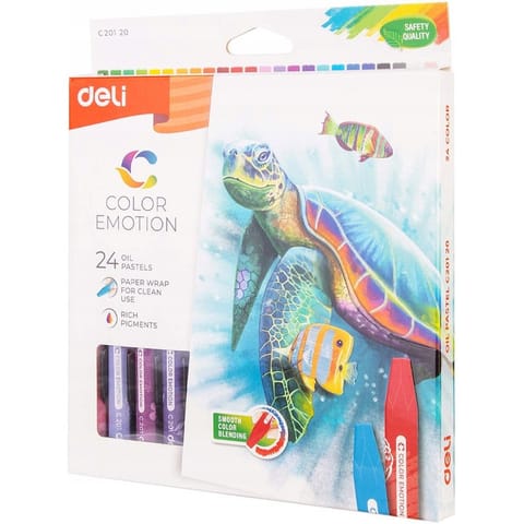 ⁨Pastele olejne COLOR EMOTION 24 kolory EC20120 DELI⁩ w sklepie Wasserman.eu