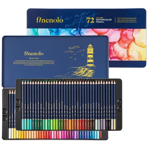 ⁨Kredki ołówkowe akwarelowe seria FINENOLO 72 kolory EC129-72 DELI⁩ w sklepie Wasserman.eu