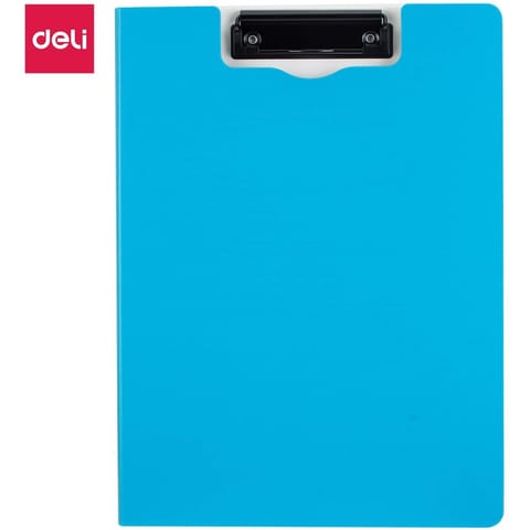 ⁨Deska z klipem pionowa A4 zamykana PP RIO niebieska EF75002 BLUE DELI⁩ w sklepie Wasserman.eu