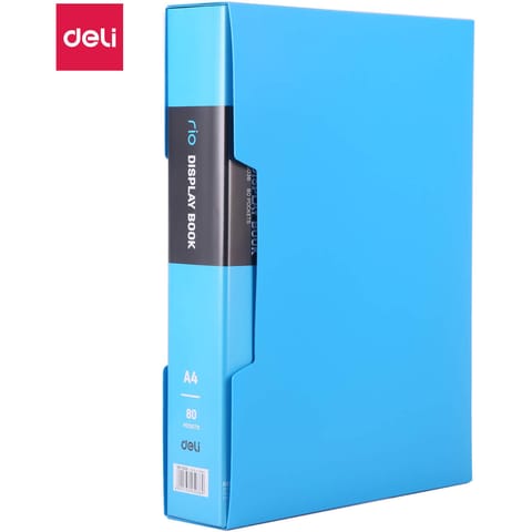 ⁨Album ofertowy A4 80 koszulek RIO niebieski E5036 BLUE DELI⁩ w sklepie Wasserman.eu