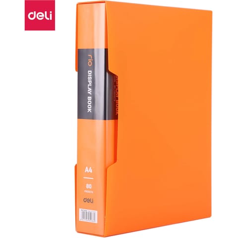 ⁨Album ofertowy A4 80 koszulek RIO pomarańczowy E5036 ORANGE DELI⁩ w sklepie Wasserman.eu