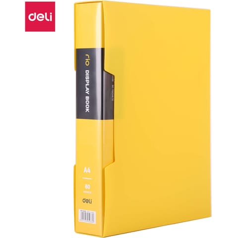 ⁨Album ofertowy A4 80 koszulek RIO żółty E5036 YELLOW DELI⁩ w sklepie Wasserman.eu