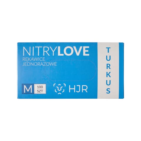 ⁨Nitrylove Turkus XL 100szt - niebieskie rękawice jednorazowe nitrylowe⁩ w sklepie Wasserman.eu