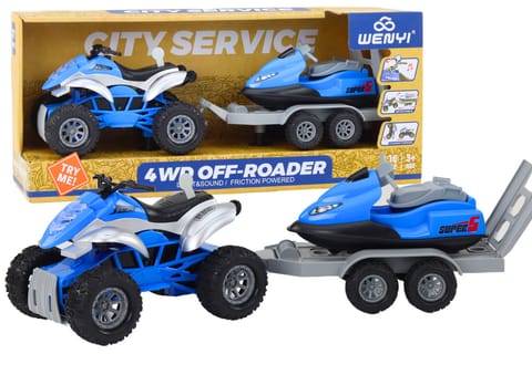 ⁨Quad z Przyczepą do przewozu Łodzi oraz Skuterem Wodnym⁩ w sklepie Wasserman.eu