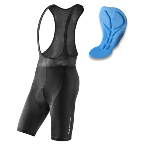 Spodenki rowerowe Rockbros RK20023XL krótkie na szelkach z wkładką XXXL - czarne w sklepie Wasserman.eu