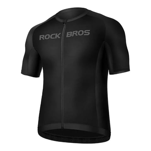 Koszulka rowerowa Rockbros 15120002004 z krótkim rękawem XL - czarna w sklepie Wasserman.eu
