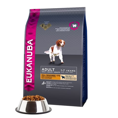 ⁨EUKANUBA Adult Small&Medium Breeds rich in lamb & rice - sucha karma dla psa - 12 kg⁩ w sklepie Wasserman.eu