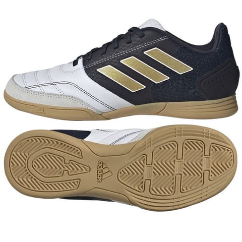 ⁨Buty piłkarskie adidas Top Sala Competition IN Jr (kolor Biały. Czarny. Złoty, rozmiar 36 2/3)⁩ w sklepie Wasserman.eu