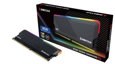 ⁨Biostar RGB DDR4 GAMING X memory module 8 GB 1 x 8 GB 3600 MHz⁩ at Wasserman.eu
