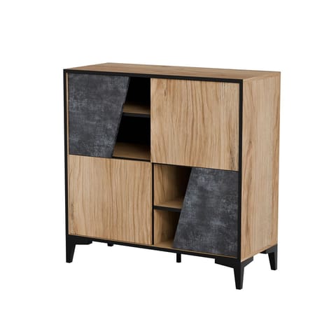 ⁨Cama 4D bookcase OVO 90x38xH90 oak/concrete⁩ at Wasserman.eu