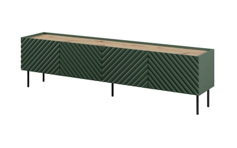 ⁨Szafka RTV 4D ONDA 200x40xH54,35 zieleń (stojąca lub wisząca)⁩ w sklepie Wasserman.eu