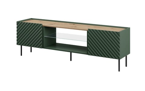 ⁨Szafka RTV EF ONDA 180,5x40xH58,39 zieleń (stojąca lub wisząca)⁩ w sklepie Wasserman.eu