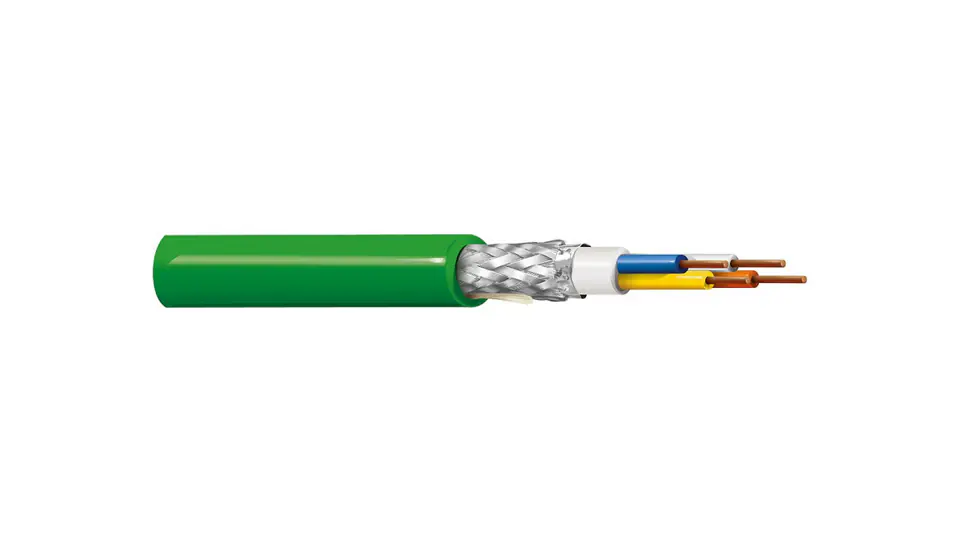 ⁨PROFINET Cable Type A - 2 Pair Wire, Cat.5e, SF/UTP, Eca, AWG 22/1, PVC, 100m, Green, Carton⁩ at Wasserman.eu