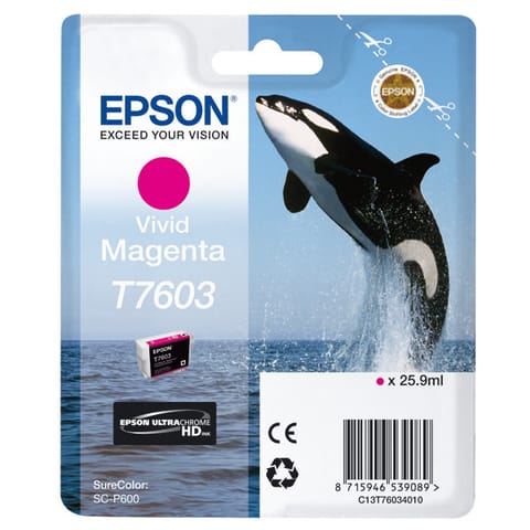 ⁨Epson oryginalny ink / tusz C13T76034N10, T7603, vivid magenta, 25,9ml, 1szt⁩ w sklepie Wasserman.eu