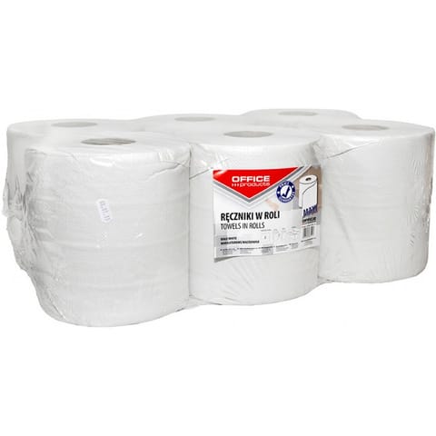 ⁨Ręcznik w rolce Office Products 120m 2w makulatura białe (6)⁩ w sklepie Wasserman.eu