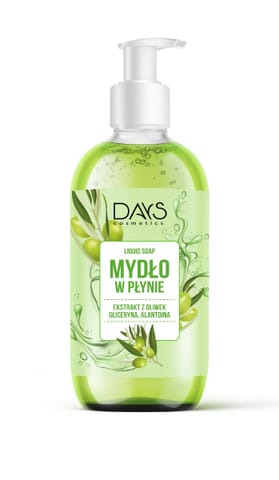 ⁨DAYS COSMETICS Mydło w płynie z ekstraktem z oliwki 500 ml⁩ w sklepie Wasserman.eu