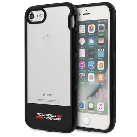 ⁨Ferrari Hardcase FEHCP7BISBK iPhone 7/8 /SE 2020 transparent black⁩ at Wasserman.eu