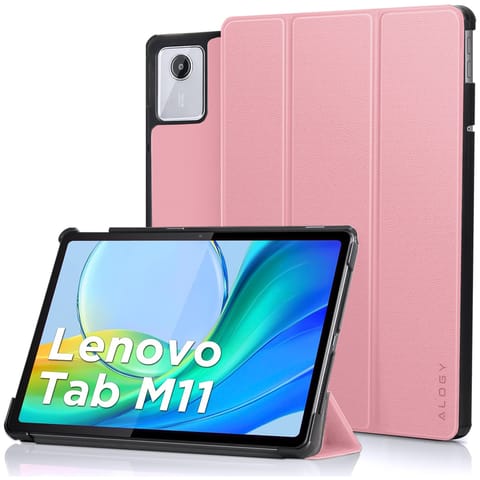 ⁨Etui do Lenovo Tab M11 10.95" TB330FU / TB330XU / TB331FC Book Case Cover z klapką obudowa futerał pokrowiec Alogy Różowe⁩ w sklepie Wasserman.eu