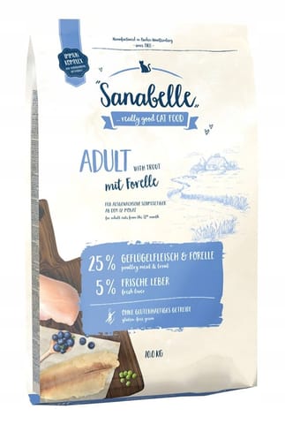 ⁨BOSCH Sanabelle Adult Trout - dry cat food - 10kg⁩ at Wasserman.eu