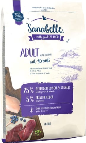 ⁨BOSCH Sanabelle Adult Ostrich - dry cat food - 10kg⁩ at Wasserman.eu