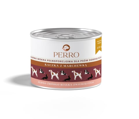 ⁨PERRO Duck with carrot - wet dog food - 410g⁩ at Wasserman.eu
