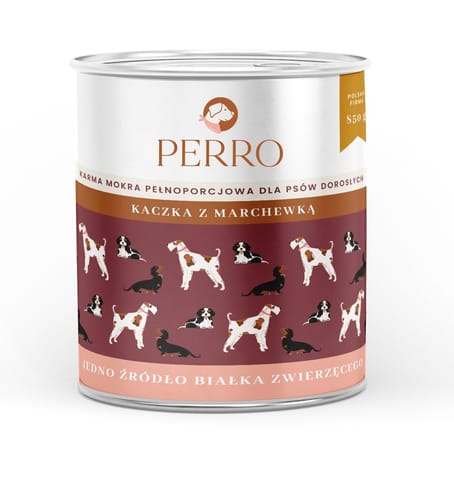 ⁨PERRO Duck with carrot - wet dog food - 850g⁩ at Wasserman.eu