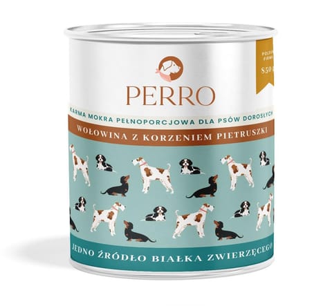 ⁨PERRO Wołowina z korzeniem pietruszki dla psów dorosłych  850 g⁩ w sklepie Wasserman.eu