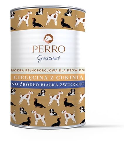 ⁨PERRO Gourmet Cielęcina z cukinią dla psów dorosłych 400 g⁩ w sklepie Wasserman.eu