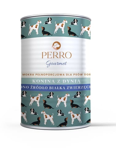⁨PERRO Gourmet Konina z dynią dla psów dorosłych 400 g⁩ w sklepie Wasserman.eu