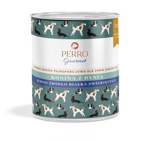 ⁨PERRO Gourmet Konina z dynią dla psów dorosłych 800 g⁩ w sklepie Wasserman.eu