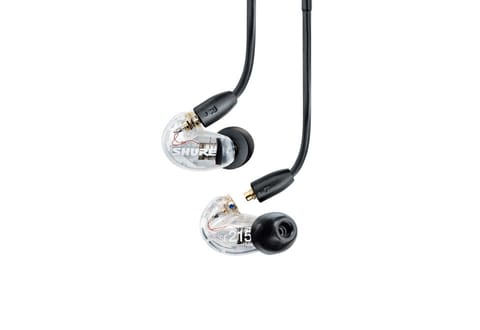 ⁨Shure SE215DYCL+UNI-EFS - Słuchawki douszne AONIC215 z pojedynczym przetwornikiem i kablem 3.5mm (przezroczyste)⁩ w sklepie Wasserman.eu