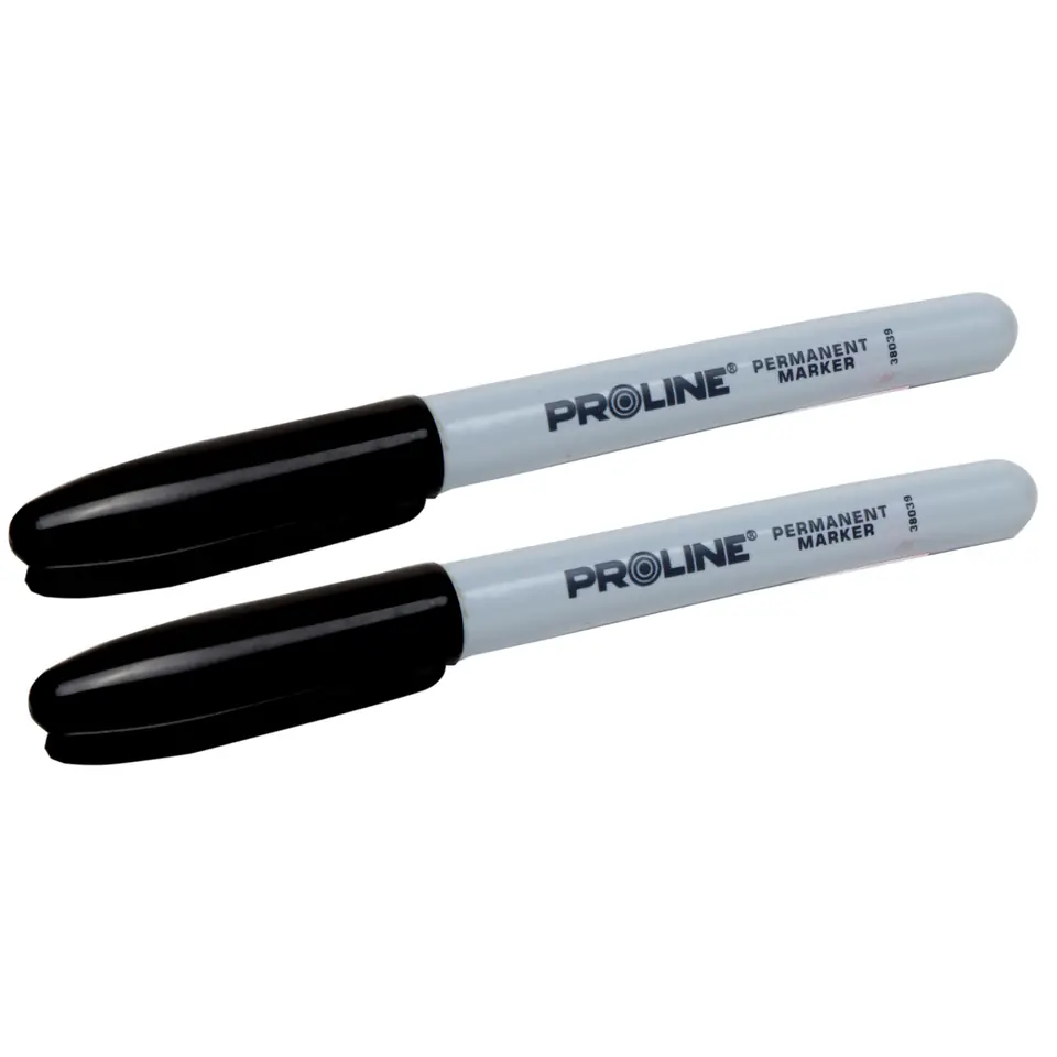 ⁨PERM.MARKERS "BULLET" 2 PCS, BLACK, CARD, PROLINE⁩ at Wasserman.eu