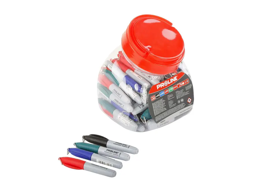 ⁨Marker perm. "mini", 4 kinds of colors, proline⁩ at Wasserman.eu