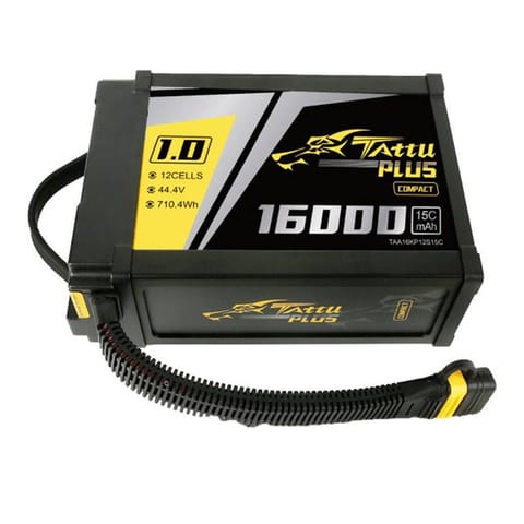 ⁨Akumulator Tattu Plus 1.0 Compact version 16000mAh 12S 15C 44.4V Lipo pack z konektorem AS150U⁩ w sklepie Wasserman.eu