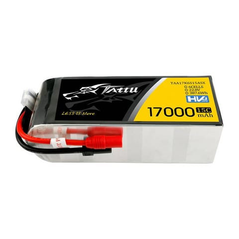 ⁨Akumulator Tattu 17000mAh 22.8V 15C 6S1P Lipo z konektorem AS150+XT150⁩ w sklepie Wasserman.eu