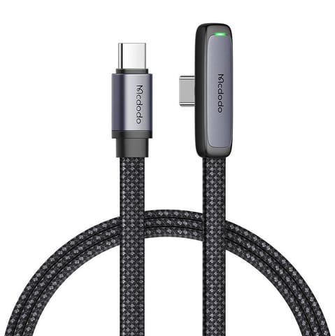 ⁨Kabel kątowy USB-C do USB-C Mcdodo CA-3360, 65W, 1.2m (czarny)⁩ w sklepie Wasserman.eu