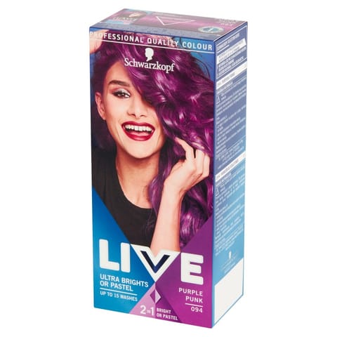 ⁨Schwarzkopf Live Krem koloryzujący 2w1 nr 094 Purple Punk Purpurowy Punk  1op.⁩ w sklepie Wasserman.eu