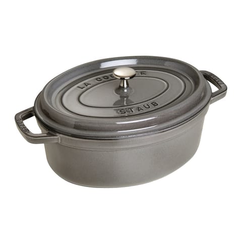 ⁨STAUB Oval cast iron pot 3.2l graphite⁩ at Wasserman.eu