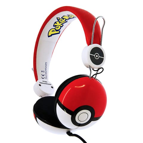 ⁨Słuchawki przewodowe dla dzieci OTL Pokemon Pokeball (czerwone)⁩ w sklepie Wasserman.eu