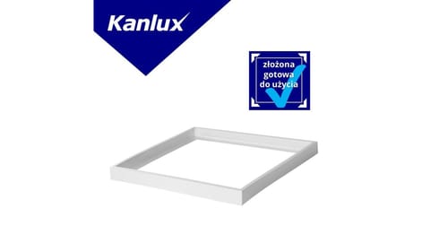 ⁨Rama montażowa do Panelu LED ADTR-H 6060 W ADAPTER 600x600x65mm złożona biała 29843⁩ w sklepie Wasserman.eu