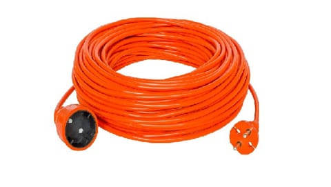 ⁨GARDEN EXTENSION CORD 25m 2x1 ORANGE⁩ at Wasserman.eu