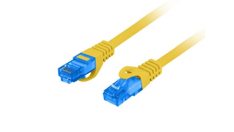 ⁨LANBERG PATCHCORD S/FTP CAT.6A 1M YELLOW LSZH⁩ at Wasserman.eu