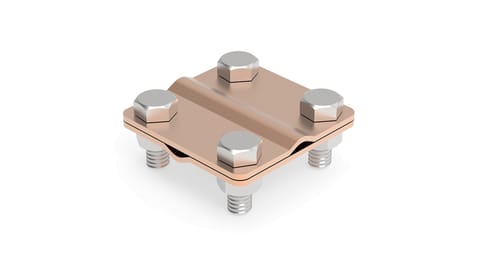 ⁨Cross connector 4-hole copper 1.1 CU /90100103/⁩ at Wasserman.eu