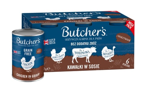 ⁨Butcher's Original Recipe in Gravy mix smaków z warzywami w sosie karma dla psa 6 x 400g⁩ w sklepie Wasserman.eu